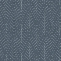 RoomMates Twig Hygge Herringbone Navy Peel and Stick Wallpaper