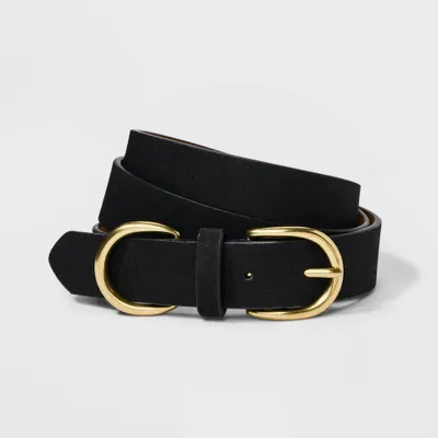 Womens Double Harness Metal Loop Belt