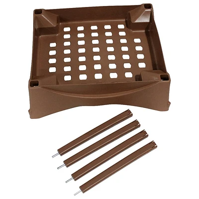 Emsco 9pc Patio Pickers Stand Accessory Kit Includes Legs and Casters Outdoor Planter Stands and Holders Brown 24x9x20