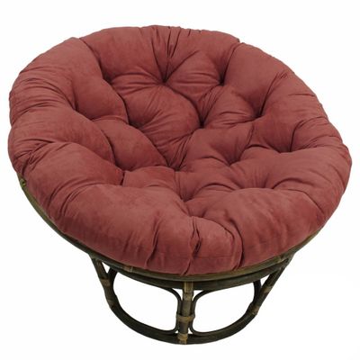 International Caravan 42 Rattan Papasan Chair with Micro Suede Cushion