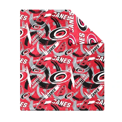 NHL Carolina Hurricanes 50 x 60 Two Sided Plush Throw Blanket