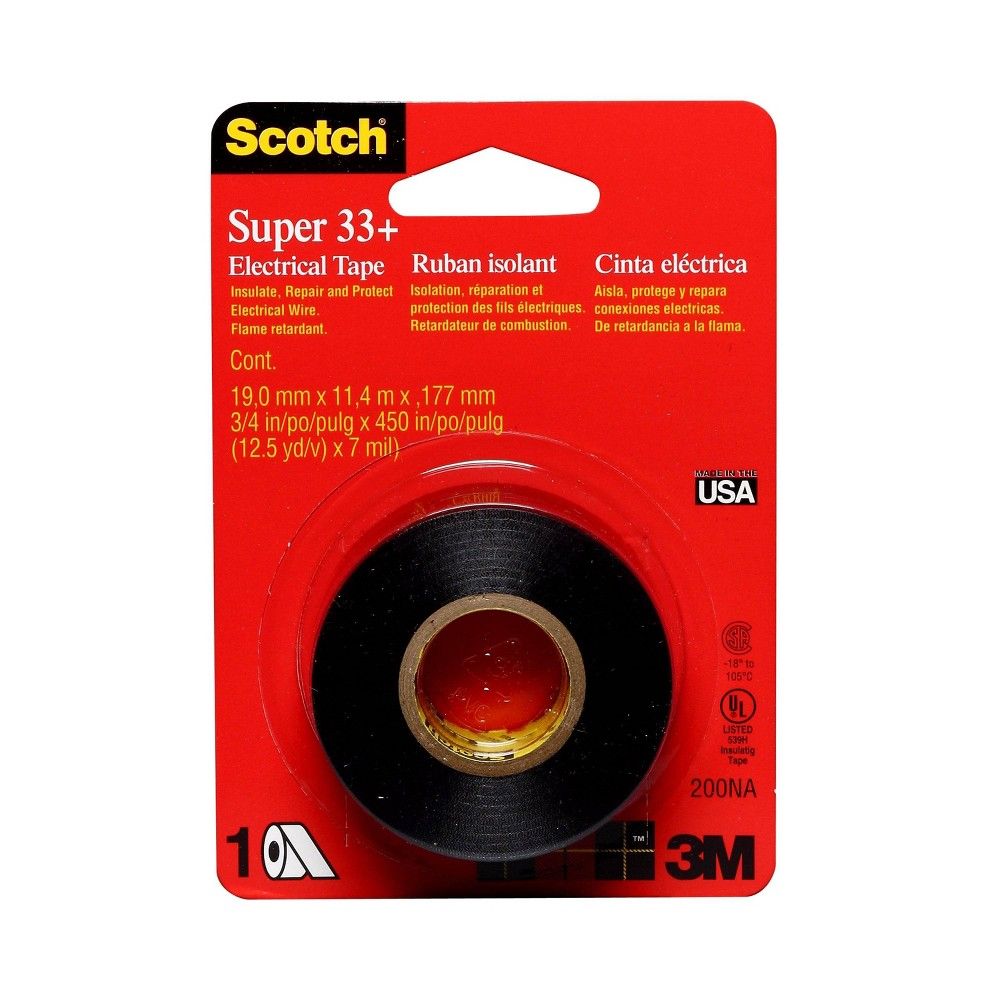 Verlaten belofte de elite Scotch 3/4x450 Super 33+ Electrical Tape Black | Connecticut Post Mall