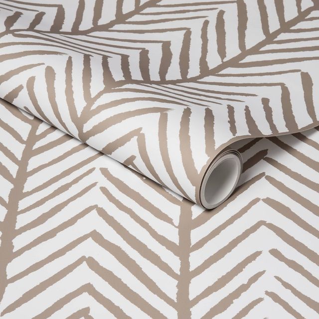 Herringbone Stripe Peel & Stick Wallpaper Tan - Threshold