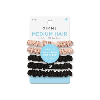 Gimme Beauty Medium Silk-Slip Hair Band - Blonde/Black - 5pc