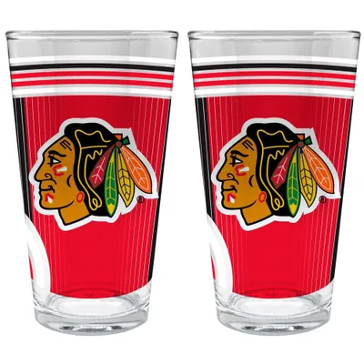 NHL Chicago Blackhawks 2pc Pint Glass Set