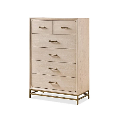 HOMES: Inside + Out Neovesi Chest Boho 5 Drawer Oak