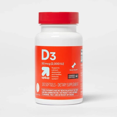 Vitamin D3 2000 IU (50 mcg) Bone Health and Immune Support Softgels - ct