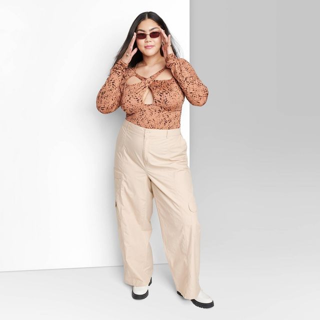 Wild Fable Womens Low-Rise Wide Leg Cargo Pants | Connecticut Post Mall