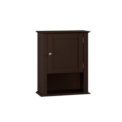 RiverRidge Ashland Single Door Bathroom and Laundry Wall Mount Storage Medicine Cabinet - : MDF Wall Cabinet