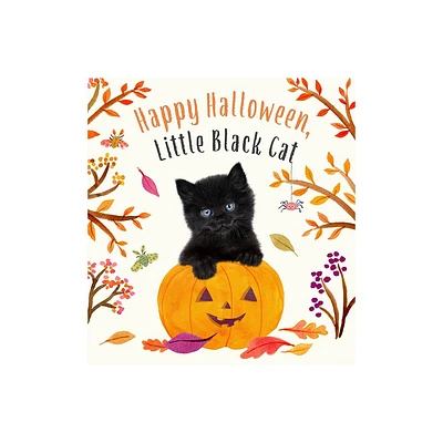 Happy Halloween, Little Black Cat - (Baby Animal Tales) by Amanda Wood (Board Book)