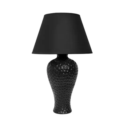 Textured Stucco Curvy Ceramic Table Lamp - Designs: Listed