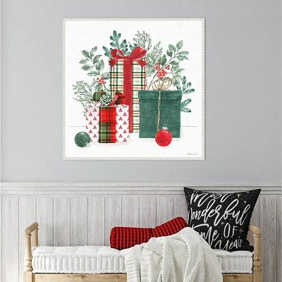 Amanti Art 30x30 Classic Christmas II by Beth Grove Framed Canvas Wall Art Print