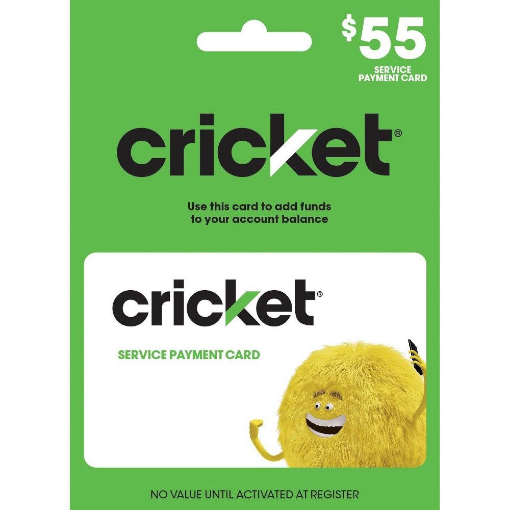 Cricket Wireless Prepaid $55 Refill Card (Email Delivery) | Connecticut  Post Mall
