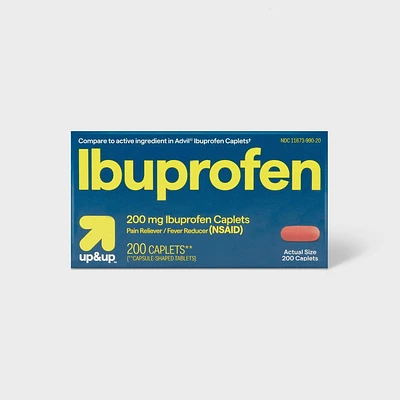 Ibuprofen (NSAID) Pain Reliever & Fever Reducer Caplets - 200ct - up & up