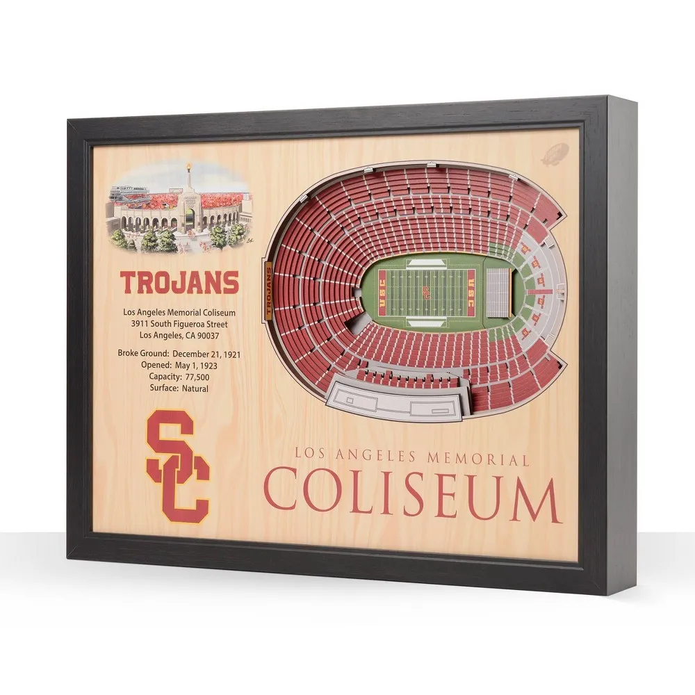 NCAA USC Trojans 25-Layer StadiumViews 3D Wall Art