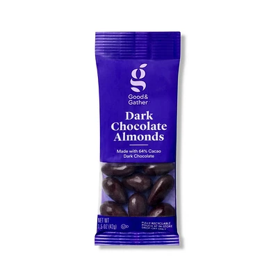 Dark Chocolate Covered Almonds - 1.5oz - Good & Gather