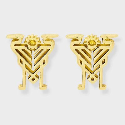 Bijoux Sport by Luv Aj MLS Gold Plated Brass Logo Stud Earrings - Inter Miami CF Gold