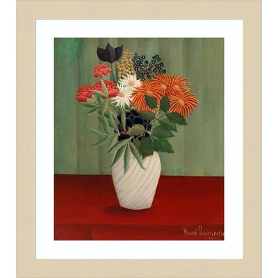 Amanti Art  Bouquet De Fleurs by Henri Rousseau: Giclee Print, Hardwood Frame, Wire Mount