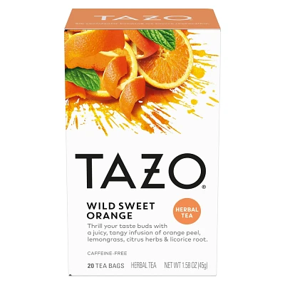 Tazo Wild Sweet Orange Caffeine-Free Herbal Tea - 20ct