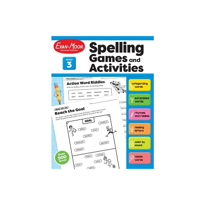 Spelling Games and Activities, Grade 3 Teacher Resource - by Evan-Moor Educational Publishers (Paperback)