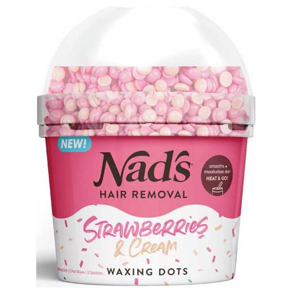 Nads Strawberries Cream Waxing Dots, Wax Beads for Body and Face - 7oz |  The Market Place