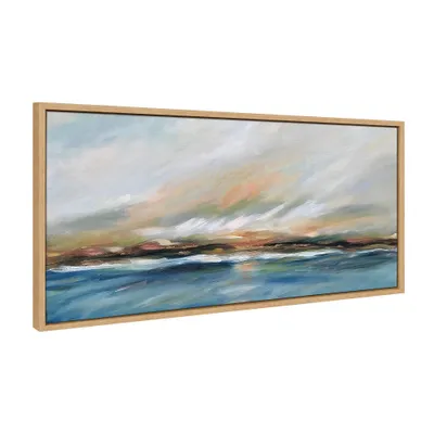 18 x 40 Sylvie Sunday Morning Framed Canvas by Mary Sparrow Natural - Kate & Laurel All Things Decor