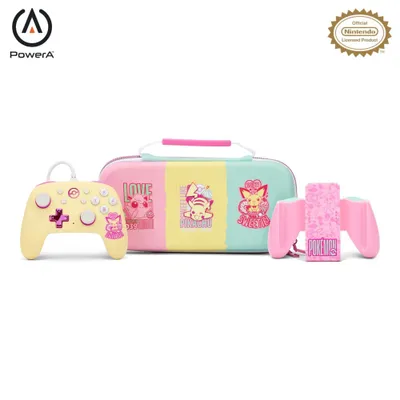 PowerA Nano Wired Controller with Protection Case and Comfort Grips - Pokmon: Sweet Friends