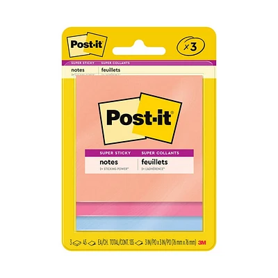 Post-it 3pk Super Sticky Summer Joy