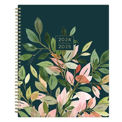 Yao Cheng for Blue Sky 2024-25 Weekly/Monthly Planner 11x8.5 Wirebound Foliage Green