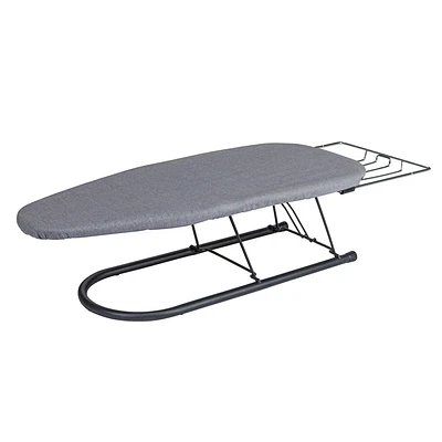 Household Essentials Tabletop High-Quality Compact Ironing Board with Iron Rest  with Gray Cover: Portable Small Iron Board