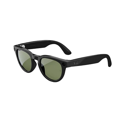 Ray-Ban | Meta Headliner Smart Glasses - Shiny Black Frames, Polarized Green Lenses