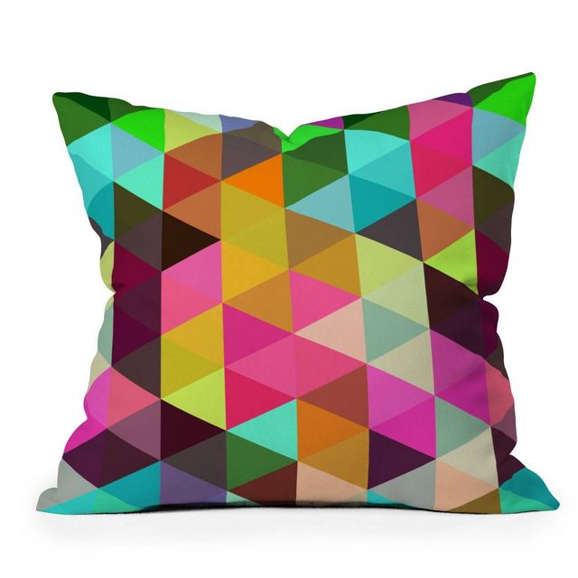 20x20 Three of the Possessed Modele Bright Square Throw Pillow - Deny Designs: Indoor Geometric Decor, Zipper Closure