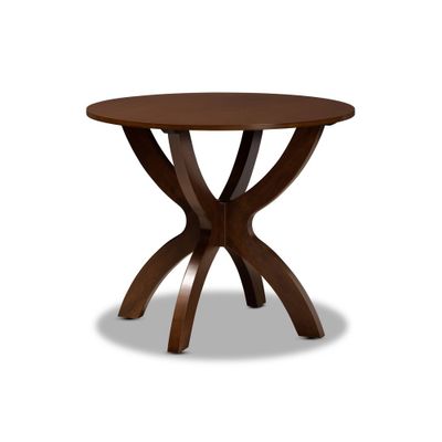 Baxton Studio 35 Tilde Wide Round Wood Dining Table : MDF Composite, Seats 4