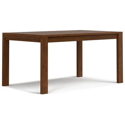 WyndenHall Saige Rectangle Dining Table Walnut Veneer: Contemporary Style, Seats 6, Non-Extension