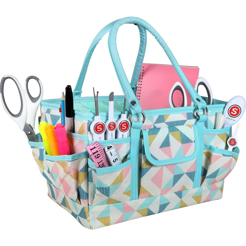 Singer Abstract Geo Print Storage Tote