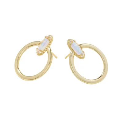 Kendra Scott Emma 14K Gold Over Brass Open Frame Hoop Earrings