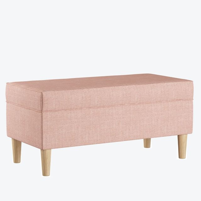 Skyline Furniture Jaxson Storage Bench  Furniture: Upholstered Rectangular Ottoman with Padded Seat