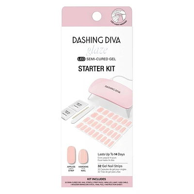 Dashing Diva Nail Art Glaze Starter Kit - Pale Blush - 32ct