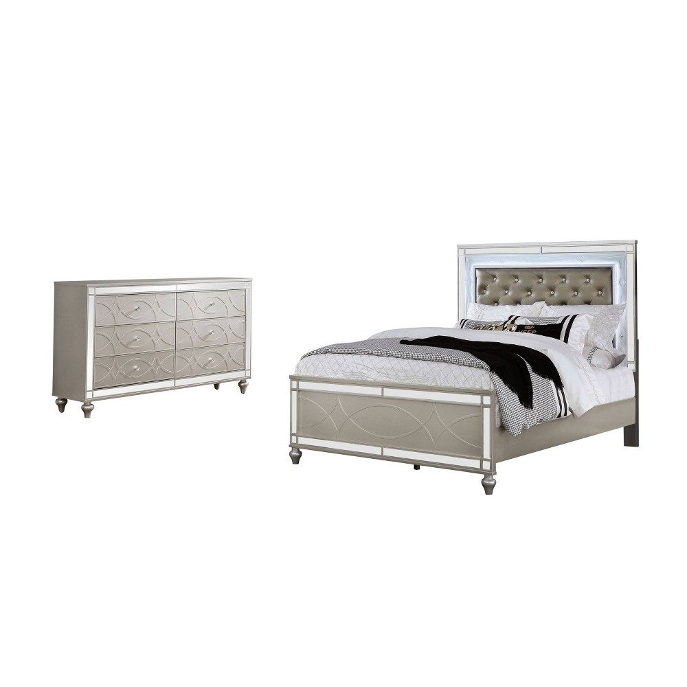 bed frame and dresser set