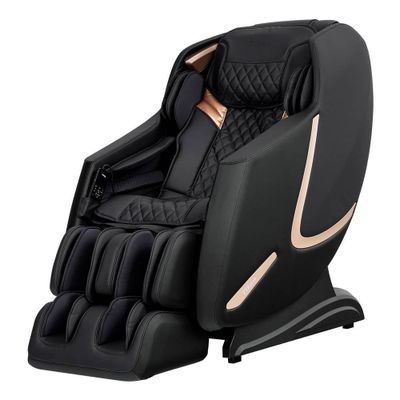 3D Prestige Massage Chair - Titan: Modern Upholstered, Metal Frame, Spot Clean