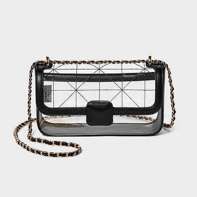 Elongated Refined Crossbody Bag - A New Day Clear: Shell