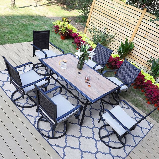 henning 6 person patio table