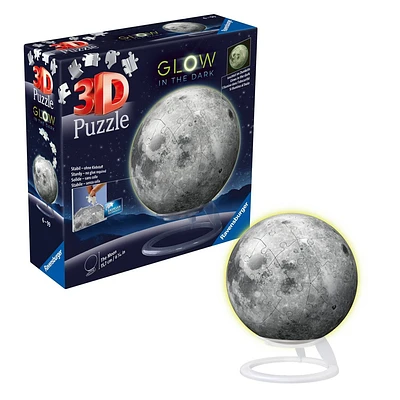 Ravensburger Glow-in-the-Dark The Moon Puzzle Ball 3D Jigsaw Puzzle 72pc