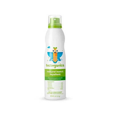 Babyganics Insect Repellent Continuous Spray 5 oz: DEET-Free, Skin-Safe for Children, Repels Mosquitoes & Gnats