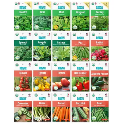 Back to the Roots 20pk Organic Herbs and Vegetable Seeds