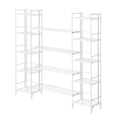 57.5 Folding Metal Shelves & Deluxe Extensions: Multi-Functional Storage - Breighton Home