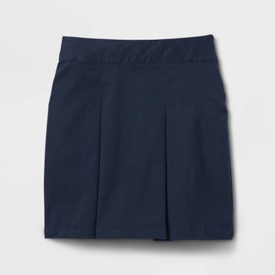 Girl Pleated Twill Uniform Skort