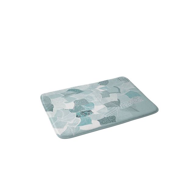 Deny Designs Rosebud Studio Dream Good Memory Foam Bath Rug Light Blue : Microfiber, Machine Washable, Non-Slip Backing