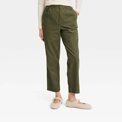 Womens High-Rise Corduroy Chino Pants