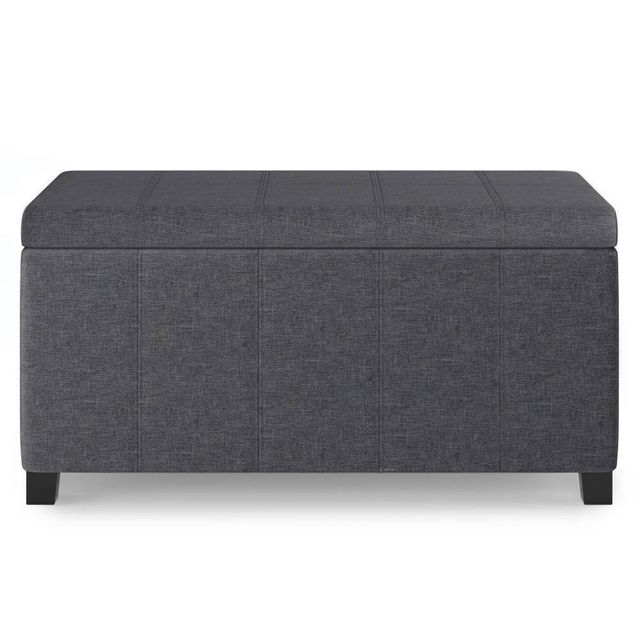 36 Lancaster Storage Ottoman Bench Slate Gray - WyndenHall